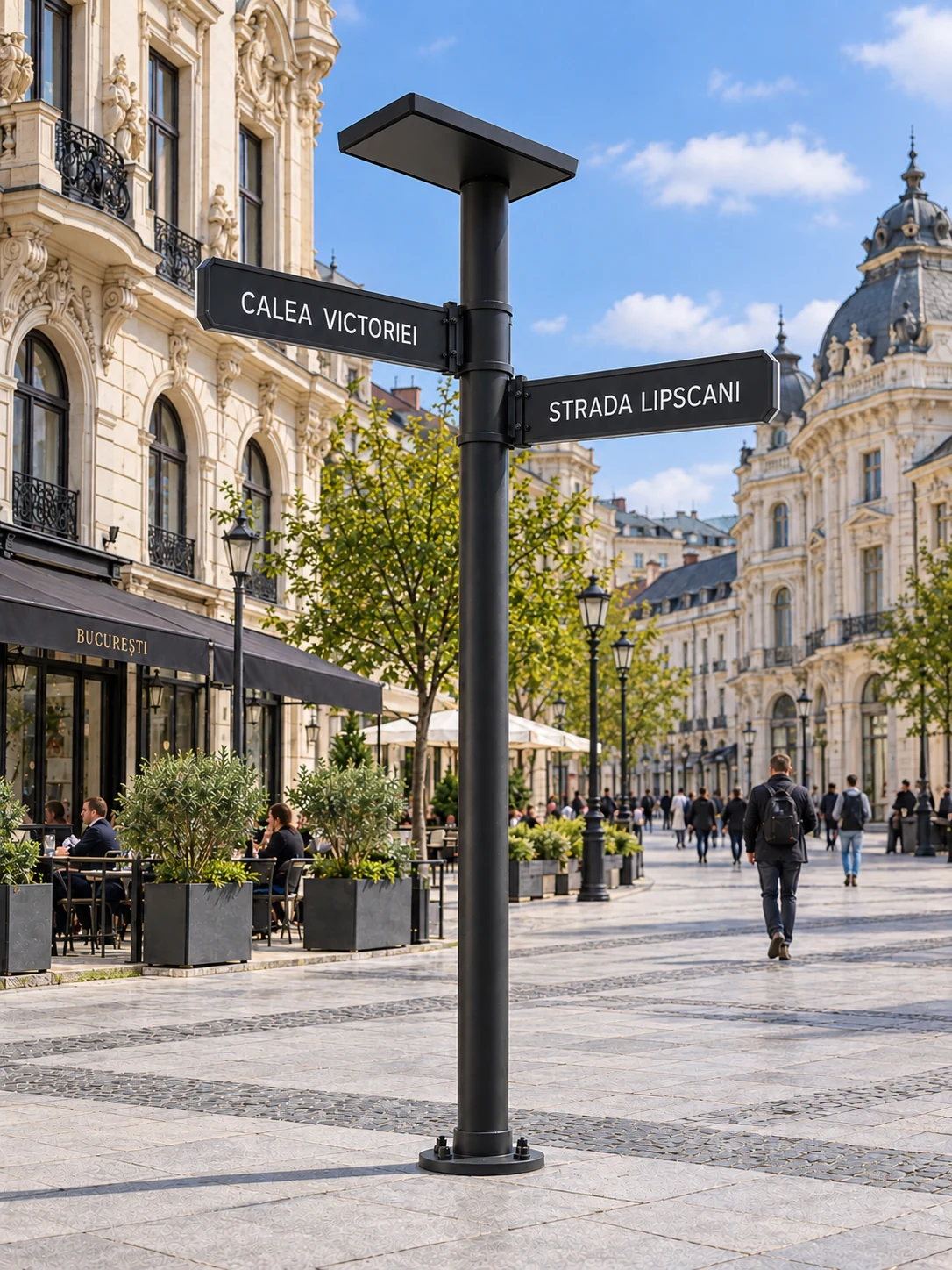 ATMOS URBAN SSS — indicatoare solare cu casete Calea Victoriei și Strada Lipscani